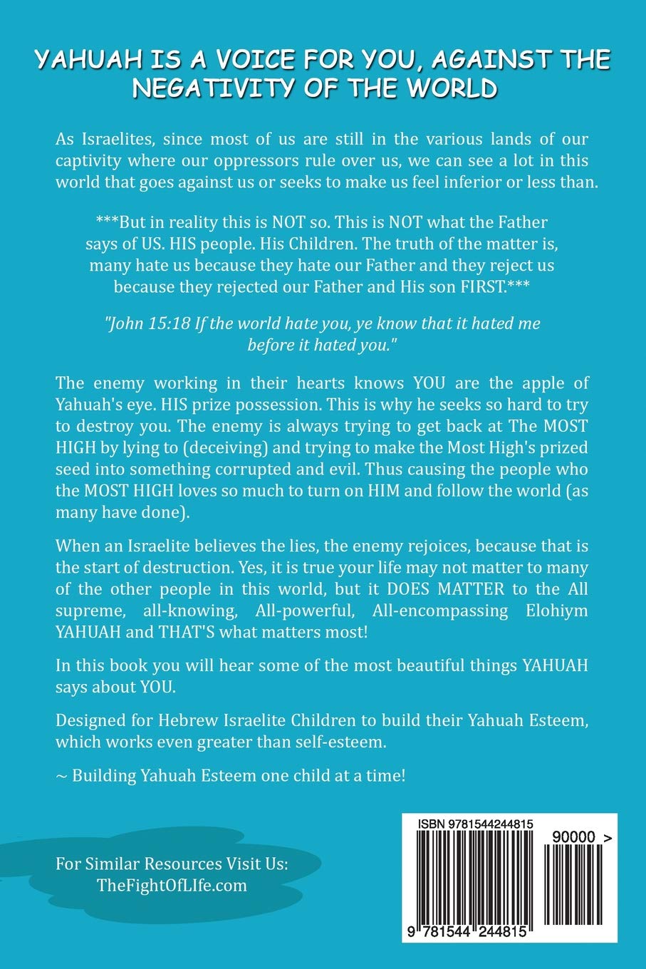 Yahuah YHWH Esteem What Yahuah YHWH Says About You Hebrew Israelite Children Self Esteem Book2